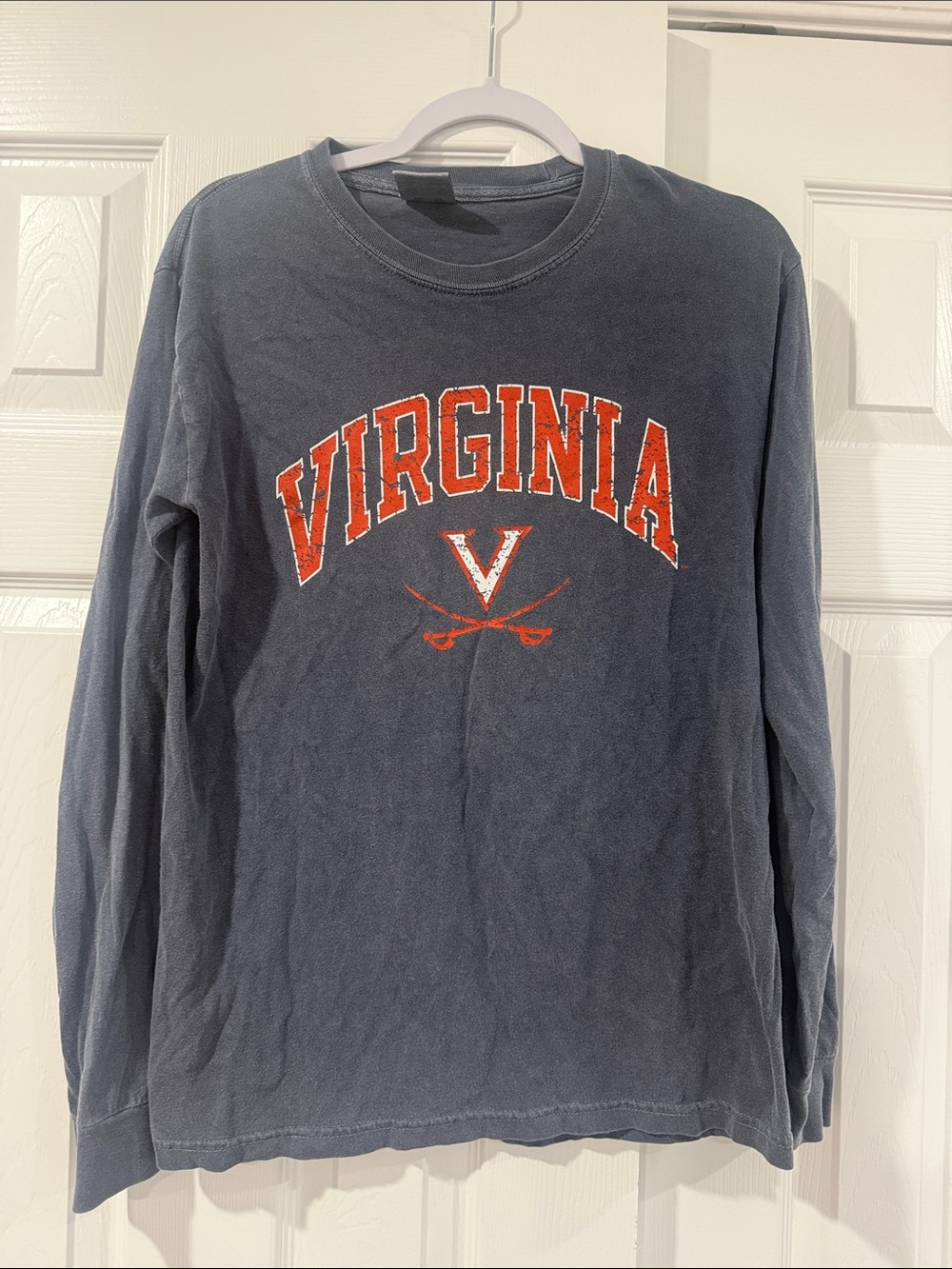 Comfort Colors UVA distressed navy/gray Long sleeve